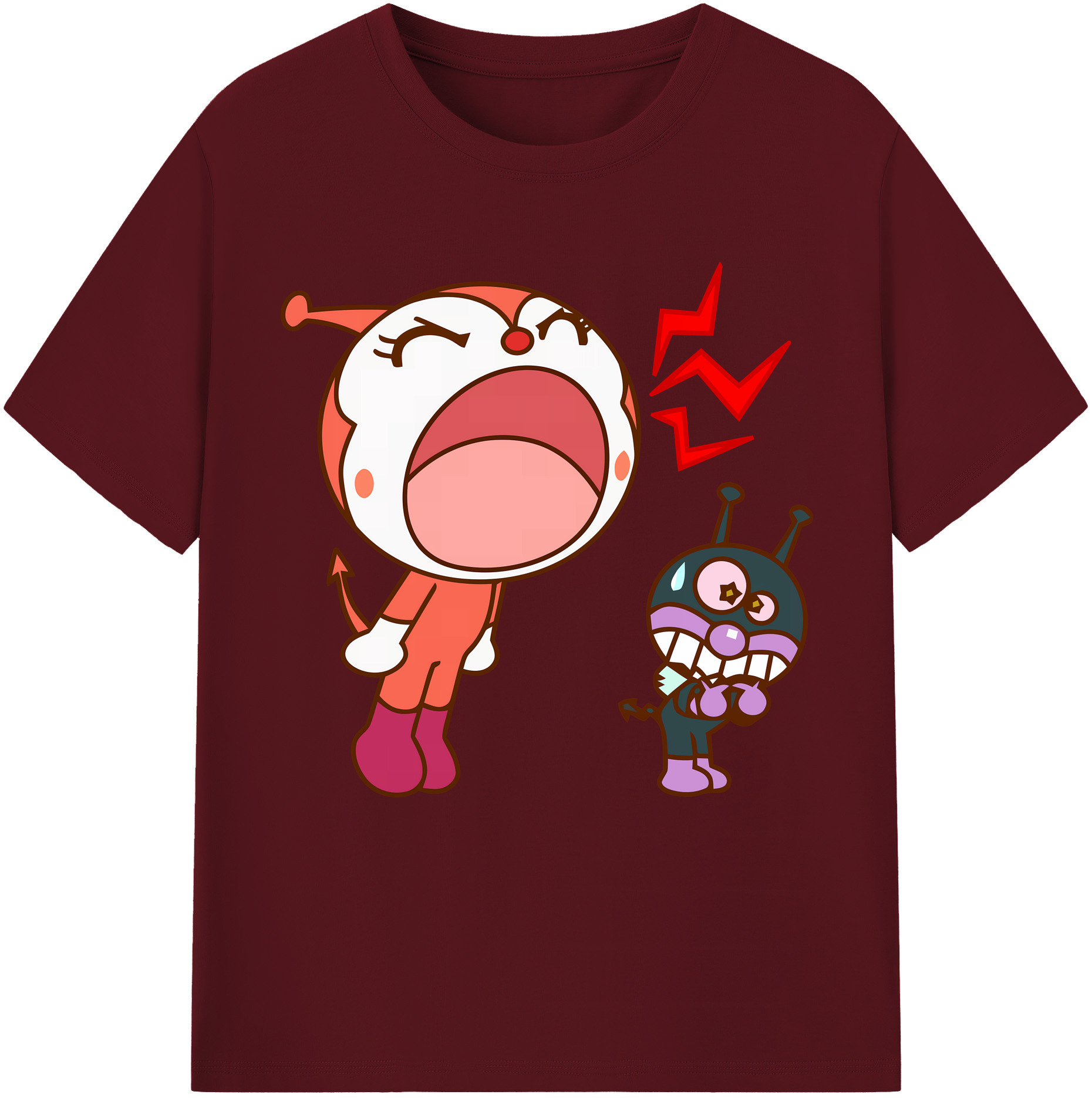 （画像用） アンパンマン Anpanman 綿100％半袖Tシャツ（フロントプリント）